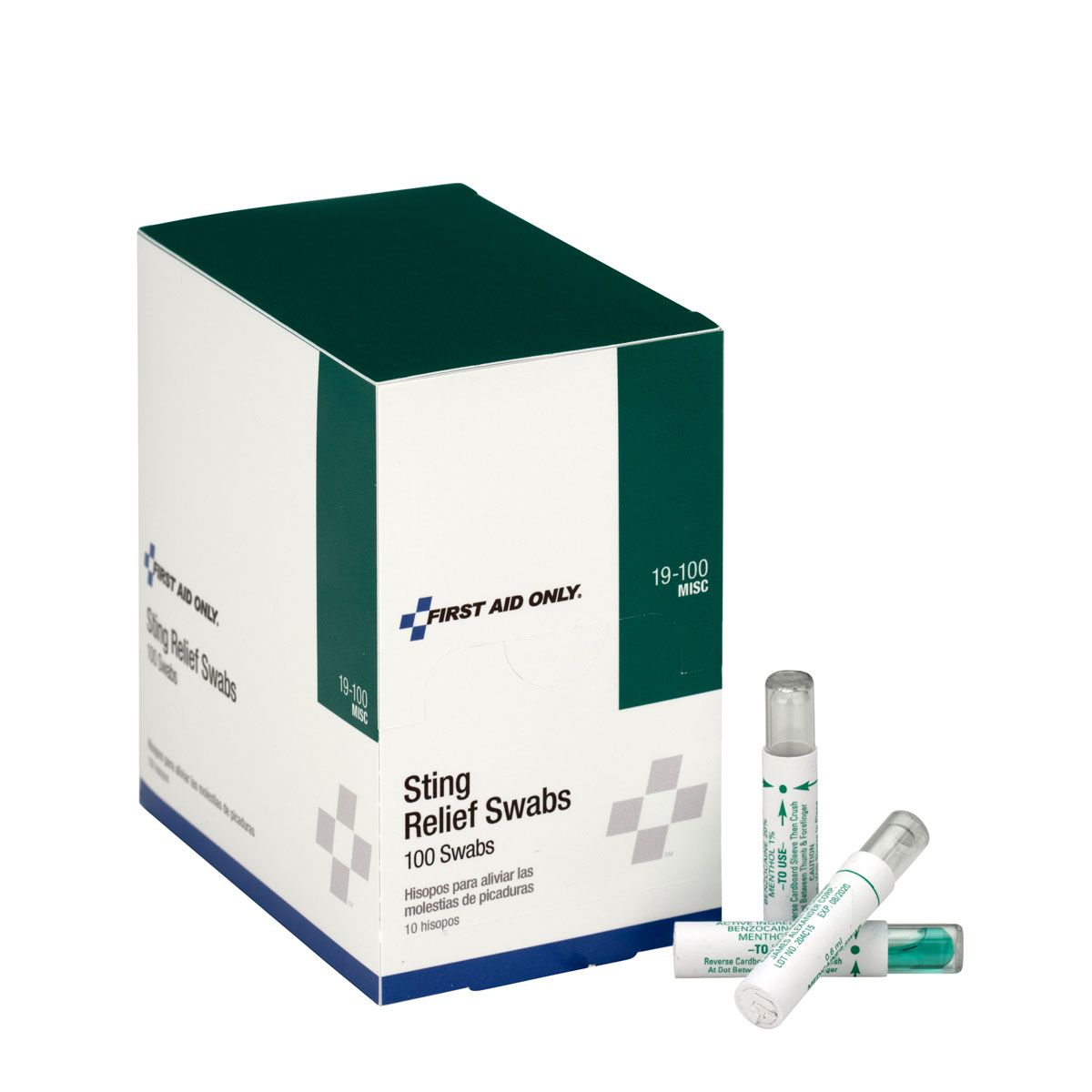First Aid Only Sting Relief Swabs, 100 Per Box 19-100 First Aid Only Sting Relief Swabs, 100 Per Box 19-100